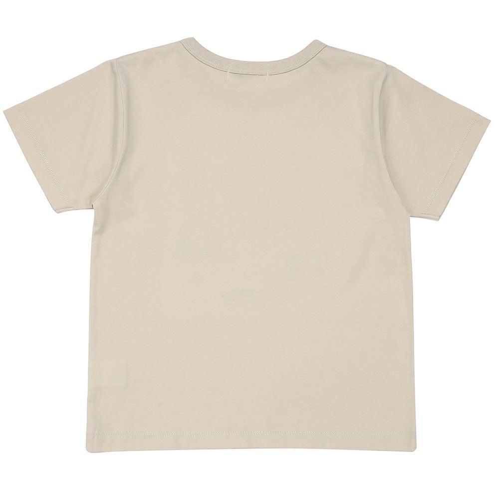 ベビー服 男の子 綿100％ はたらく車  レスキュー隊刺繍Tシャツ ベージュ(51) 背面