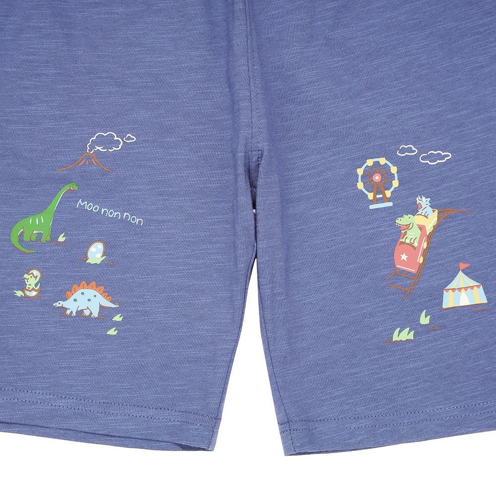 ベビー服 男の子 子ども服 こども キッズ 綿100％ 恐竜 遊園地 プリント ウエストゴム ポケット ネイビー(06) デザインポイント1