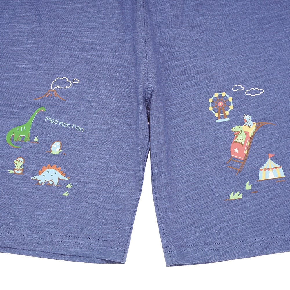 ベビー服 男の子 子ども服 こども キッズ 綿100％ 恐竜 遊園地 プリント ウエストゴム ポケット ネイビー(06) デザインポイント1