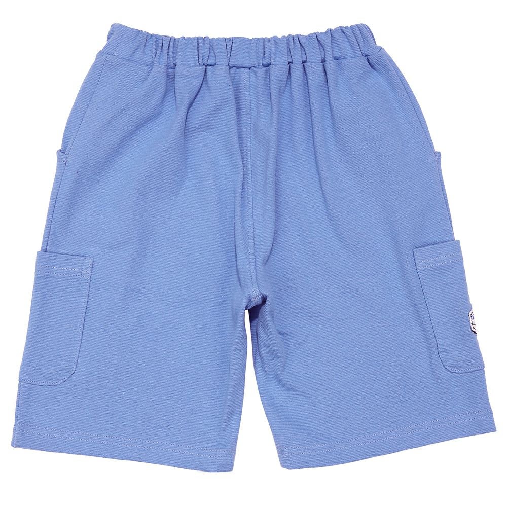 ベビー服 男の子 子ども服 こども キッズ パンダ 電車 乗り物刺? ストレッチ ウエストゴム ポケット ブルー(61) 背面