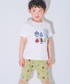ベビー服 男の子 子ども服 こども キッズ 綿100％ オリジナルロボットプリント ウエストゴム ポケットつき カーキ(82) モデル画像1