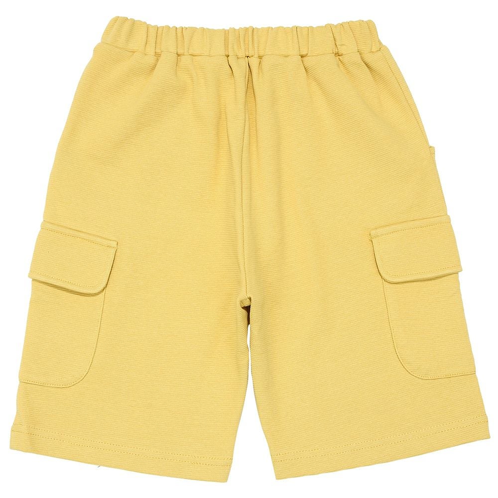 ベビー服 男の子 子ども服 こども キッズ ストレッチ ロボットワッペンつき ウエストゴム ポケット イエロー(04) 背面