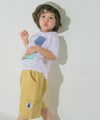 ベビー服 男の子 子ども服 こども キッズ ストレッチ ロボットワッペンつき ウエストゴム ポケット イエロー(04) モデル画像1