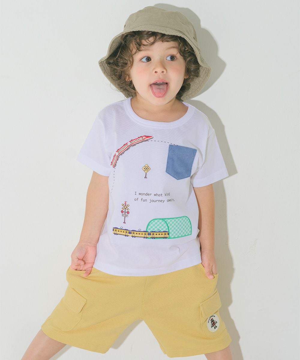 ロボットワッペンつき ストレッチハーフパンツ｜ベビー・子供服 通販