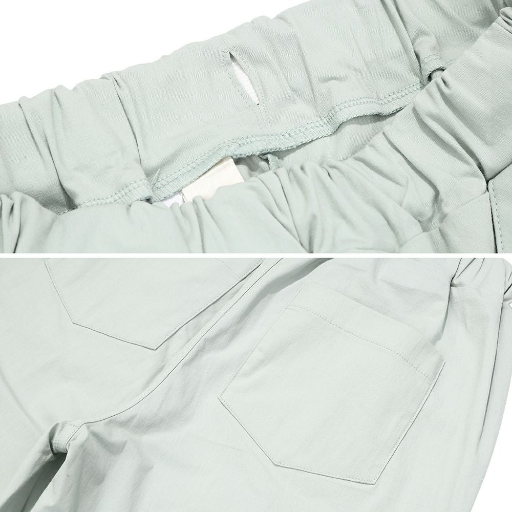 ベビー服 男の子 電車 乗り物刺繍 ストレッチハーフパンツ グリーン(08) デザインポイント2