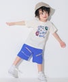 ベビー服 男の子 子ども服 こども キッズ ストレッチ 電車 乗り物 刺繍 ウエストゴム ブルー(61) モデル画像2