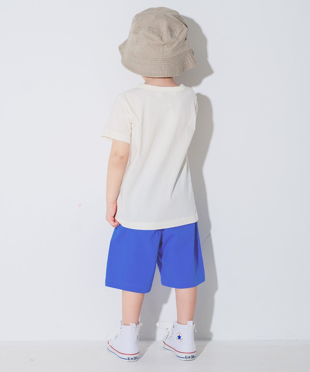 ベビー服 男の子 子ども服 こども キッズ ストレッチ 電車 乗り物 刺繍 ウエストゴム ブルー(61) モデル画像3