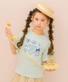 子供服 女の子 子ども服 こども服 キッズ ジュニア 綿100％ ロゴ ハート お花 刺繍 リボン ティーシャツ グリーン(08) モデル画像3