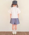 子供服 女の子 子ども服 こども服 キッズ ジュニア 綿100％ ロゴ ハート お花 刺繍 リボン ティーシャツ オフホワイト(11) モデル画像4