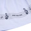 ベビー服 女の子 音符＆ブランドロゴ刺繍 重ね着風Tシャツ ブルー(61) デザインポイント1