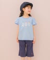ベビー服 女の子 子ども服 こども キッズ デニム ツイルニット チェリー刺繍 ブーツカットパンツ ネイビー(06) モデル画像3