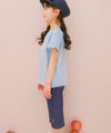 ベビー服 女の子 子ども服 こども キッズ デニム ツイルニット チェリー刺繍 ブーツカットパンツ ネイビー(06) モデル画像4