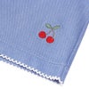 ベビー服 女の子 デニムツイルニット チェリー刺繍 ブーツカットパンツ ブルー(61) デザインポイント1