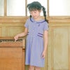 子供服 女の子 ストライプ柄 襟付き ギャザーワンピース