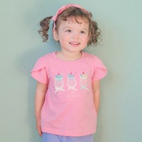 ベビー服 女の子 子ども服 こども服 キッズ 綿100％ クリームソーダ 刺繍 リボン チューリップ袖