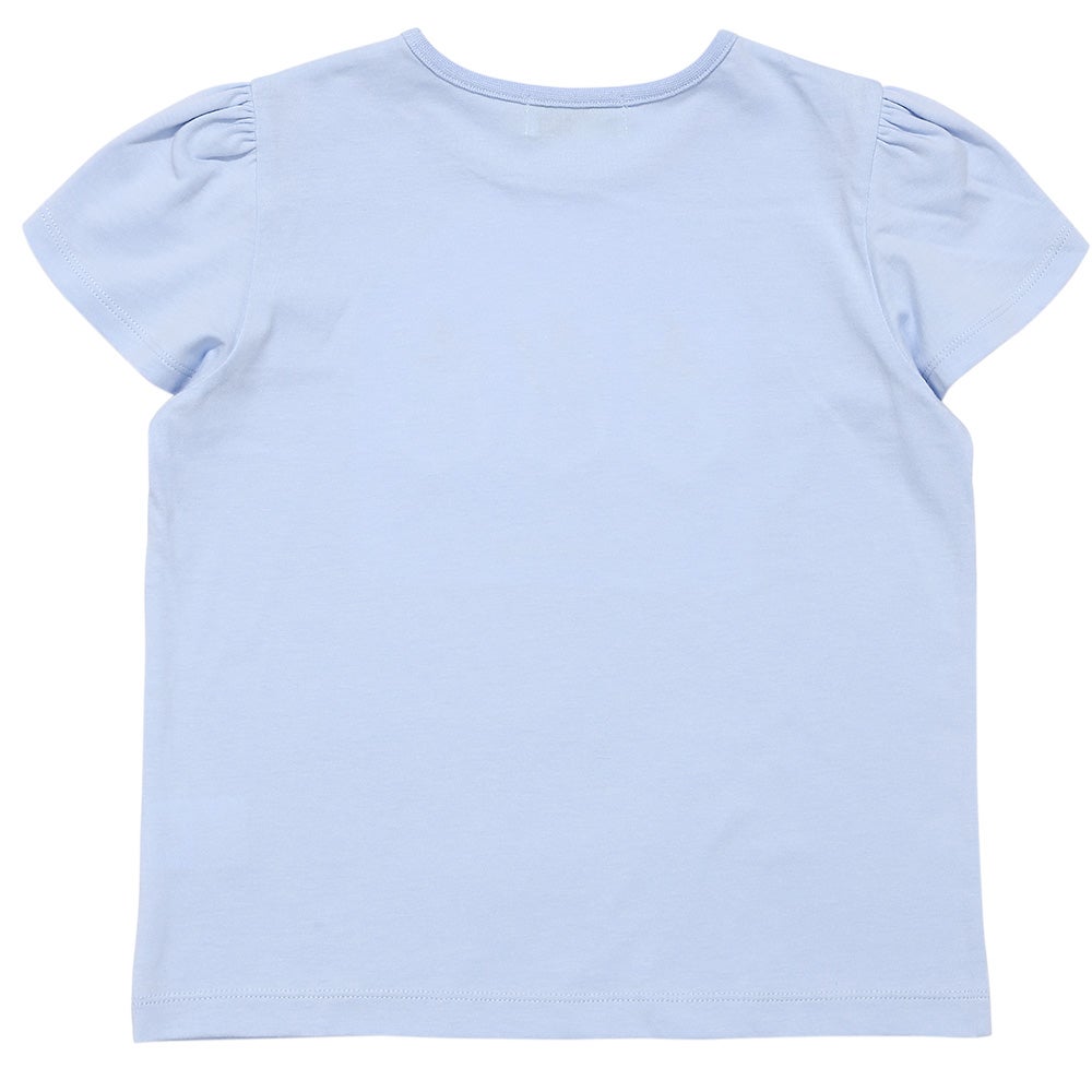 ベビー服 女の子 子ども服 こども服 キッズ 綿100％ クリームソーダ 刺繍 リボン チューリップ袖 ブルー(61) 背面