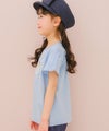 ベビー服 女の子 子ども服 こども服 キッズ 綿100％ クリームソーダ 刺繍 リボン チューリップ袖 ブルー(61) モデル画像4
