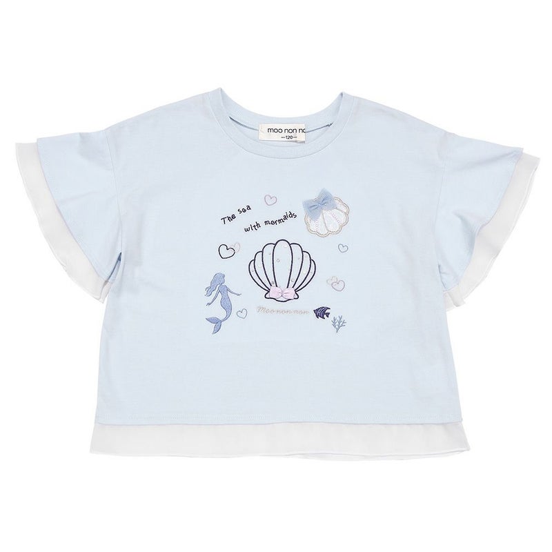 ジュニアサイズ綿100％Aラインギャザーティアードワンピース