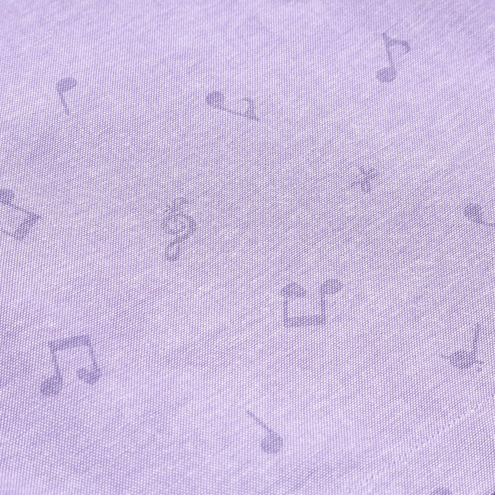 子供服 女の子 オリジナル音符プリント ダンガリーキュロットパンツ パープル(91) デザインポイント1