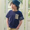 ベビー服 男の子 綿100％ ロゴ刺繍ポケットつきTシャツ
