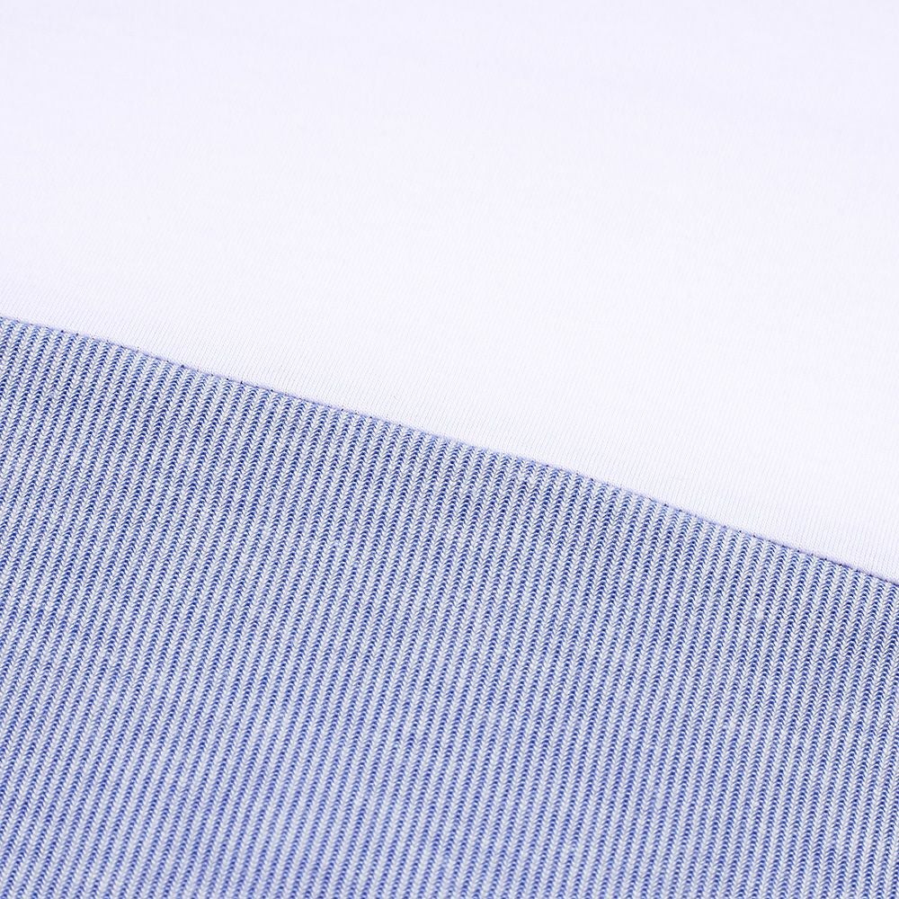 ベビー服 男の子 ロゴ刺繍ワッペンつき 切り替えTシャツ ブルー(61) デザインポイント2