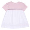 ベビー服 女の子 綿100％ チェリー リボン ロゴ刺繍 チュニックTシャツ ピンク(02) 背面