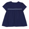 ベビー服 女の子 綿100％ チェリー リボン ロゴ刺繍 チュニックTシャツ ネイビー(06) 背面