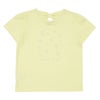 ベビー服 女の子 綿100％ リボン チェリー刺繍Tシャツ イエロー(04) 背面