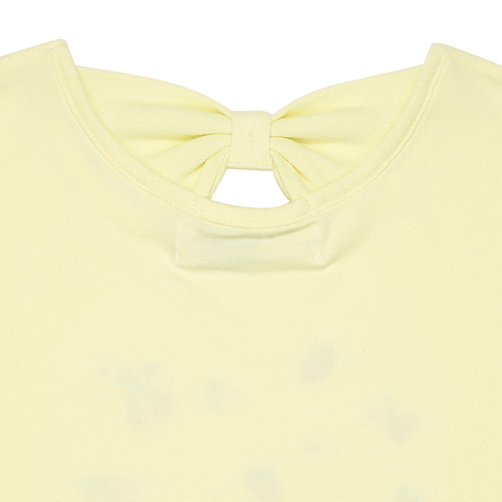 ベビー服 女の子 子ども服 こども服 こども キッズ 綿100％ リボン りんご イチゴ チェリー 刺繍 イエロー(04) デザインポイント2