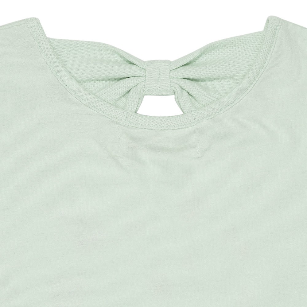 ベビー服 女の子 子ども服 こども服 こども キッズ 綿100％ リボン りんご イチゴ チェリー 刺繍 グリーン(08) デザインポイント2