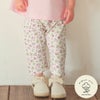 ベビー服 女の子 オーガニックコットン 花柄 7分丈 レギンスパンツ