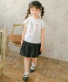 子供服 女の子 ストレッチツイル バルーンスカート ブラック(00) モデル画像2