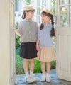 子供服 女の子 ストレッチツイル バルーンスカート ブラック(00) モデル画像3