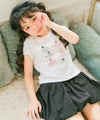 子供服 女の子 ストレッチツイル バルーンスカート ブラック(00) モデル画像3