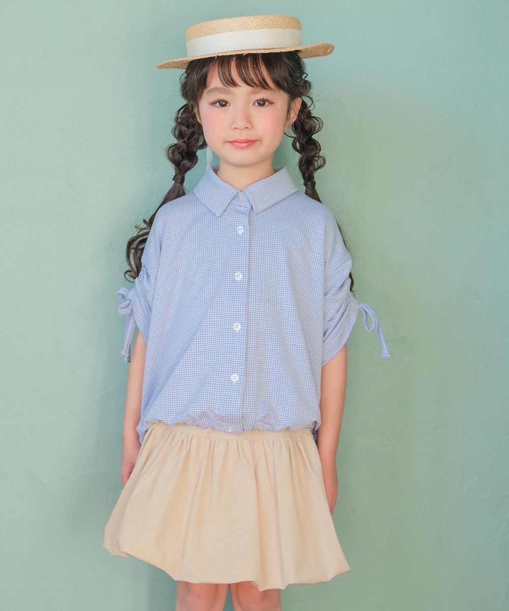 子供服 女の子 ストレッチツイル バルーンスカート ベージュ(51) モデル画像2