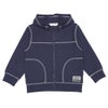 ベビー服 男の子 フード取り外し可能 ジップアップパーカー ネイビー(06) 正面