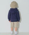 ベビー服 男の子 フード取り外し可能 ジップアップパーカー ネイビー(06) モデル画像2