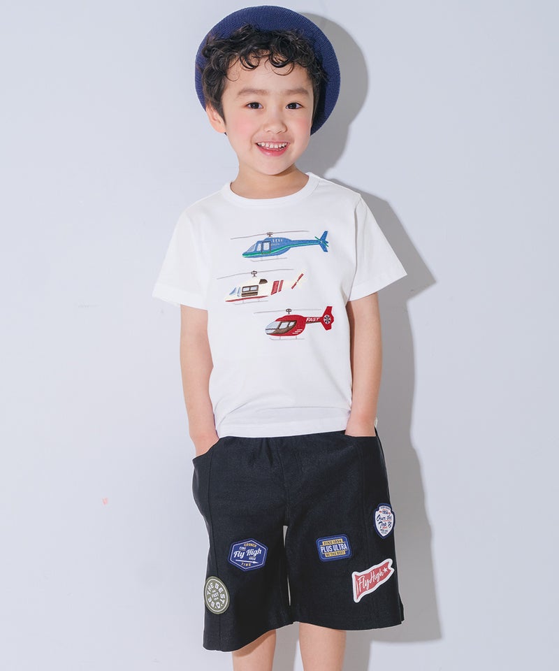 ストレッチツイル ロゴワッペン ハーフパンツ