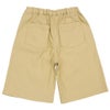 子供服 男の子 ストレッチツイル ロゴワッペン ハーフパンツ ベージュ(51) 背面