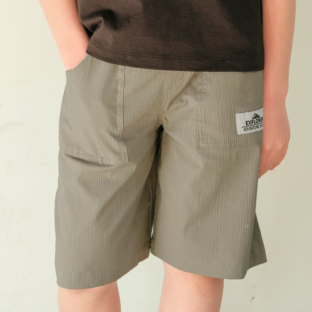 子供服 男の子 ストレッチサッカー ロゴワッペン ハーフパンツ