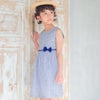 ベビー服 女の子 綿100％ 小花柄 リボン ギャザーワンピース