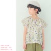 子供服 女の子 花柄 フリル 襟つき 薄手ブラウス