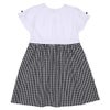 ベビー服 女の子 子ども服 こども キッズチェリー刺? リボン ギンガムチェック柄 ドッキングワンピース ブラック(00) 背面