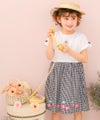 ベビー服 女の子 子ども服 こども キッズチェリー刺? リボン ギンガムチェック柄 ドッキングワンピース ブラック(00) モデル画像2