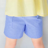 ベビー服 女の子 リボン付き ダンガリーショートパンツ
