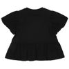 子供服 女の子 音符刺繍 花柄レース切り替えTシャツ ブラック(00) 背面