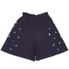 子供服 女の子 綿100％ 音符＆花刺繍 キュロットパンツ ネイビー(06) 正面