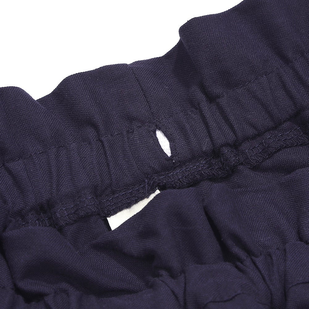 子供服 女の子 綿100％ 音符＆花刺繍 キュロットパンツ ネイビー(06) デザインポイント2