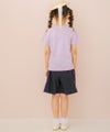 子供服 女の子 子ども服 こども キッズ ジュニア 綿100％ 音符 花 刺繍 ポケット ウエストゴム キュロットパンツ ネイビー(06) モデル画像4