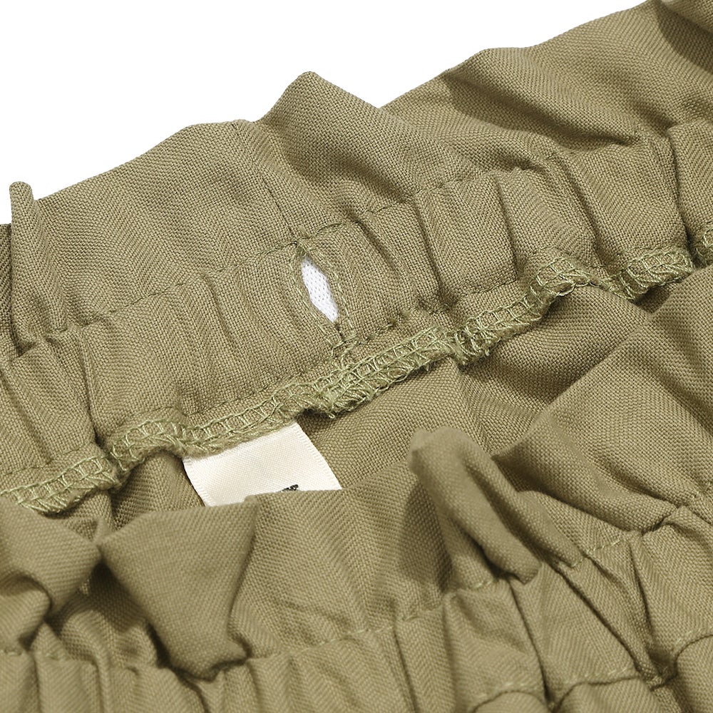 子供服 女の子 綿100％ 音符＆花刺繍 キュロットパンツ カーキ(82) デザインポイント2